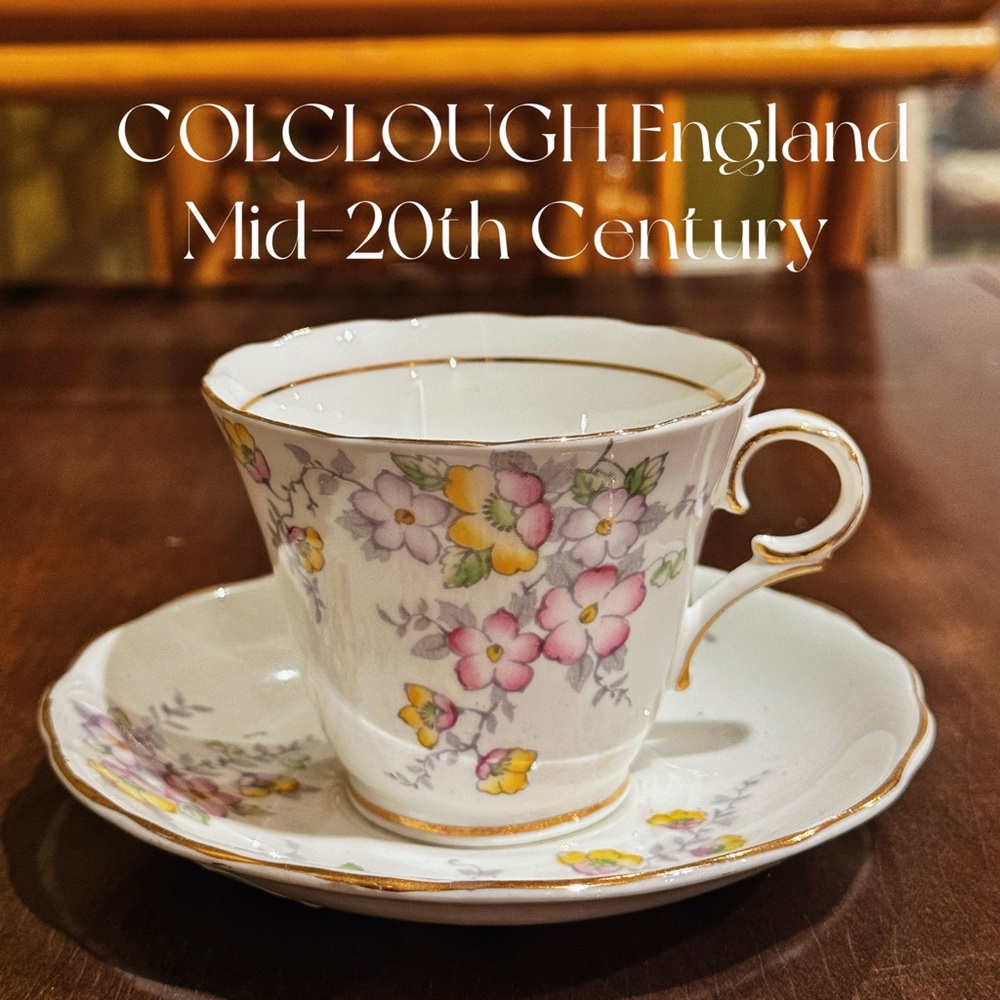 COLCLOUGH England Vintage Bone China Teacup & Saucer
